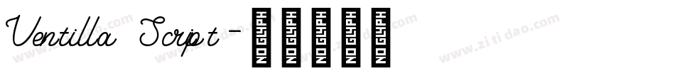 Ventilla Script字体转换